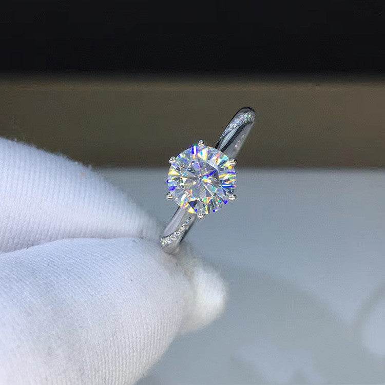 Moissanite White D Color High Clarity Ring - MYLUXURY LANE ENTERPRISE
