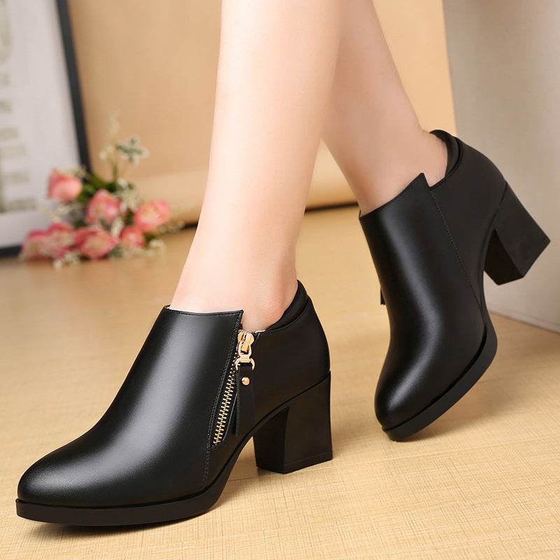Fashion Personality Autumn Soft Leather Ladies Shoes - MYLUXURY LANE ENTERPRISE