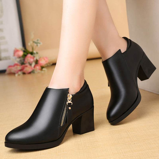 Fashion Personality Autumn Soft Leather Ladies Shoes - MYLUXURY LANE ENTERPRISE