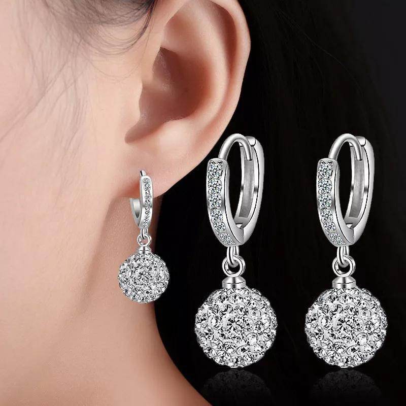 Zircon earring round diamond ball earrings women - MYLUXURY LANE ENTERPRISE
