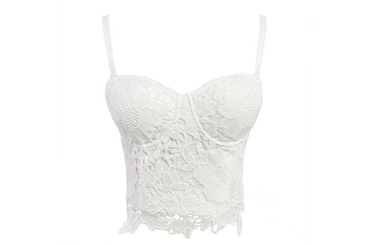 Lace cropped slim sling bra - MYLUXURY LANE ENTERPRISE