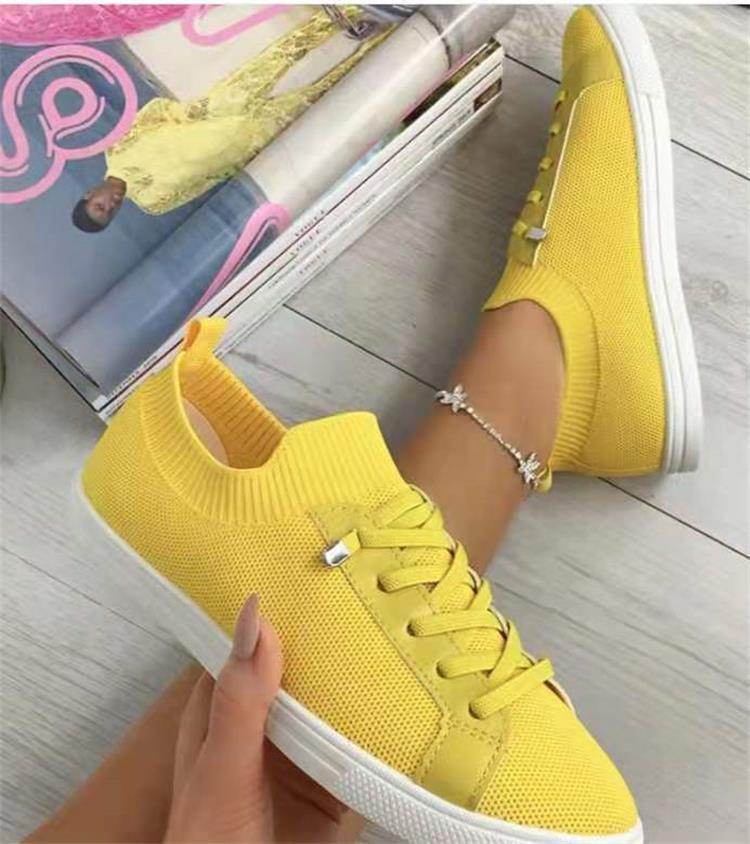 Flat Lace-Up Fly Woven Mesh Breathable Shoes - MYLUXURY LANE ENTERPRISE