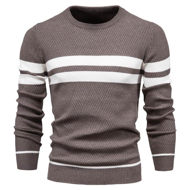Fashion Casual Striped Men's Sweater - MYLUXURY LANE ENTERPRISE