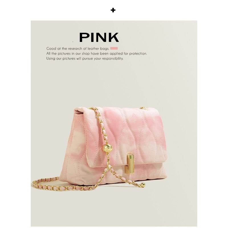 Texture Chain Crossbody Shoulder Small Square Bag - MYLUXURY LANE ENTERPRISE