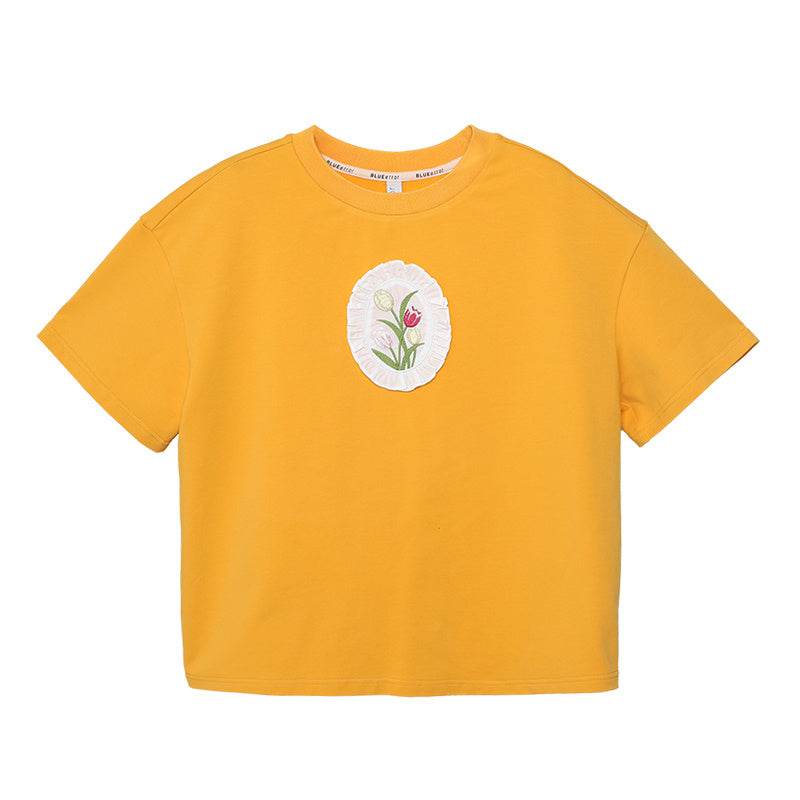 BLUE niche design T-shirt - MYLUXURY LANE ENTERPRISE