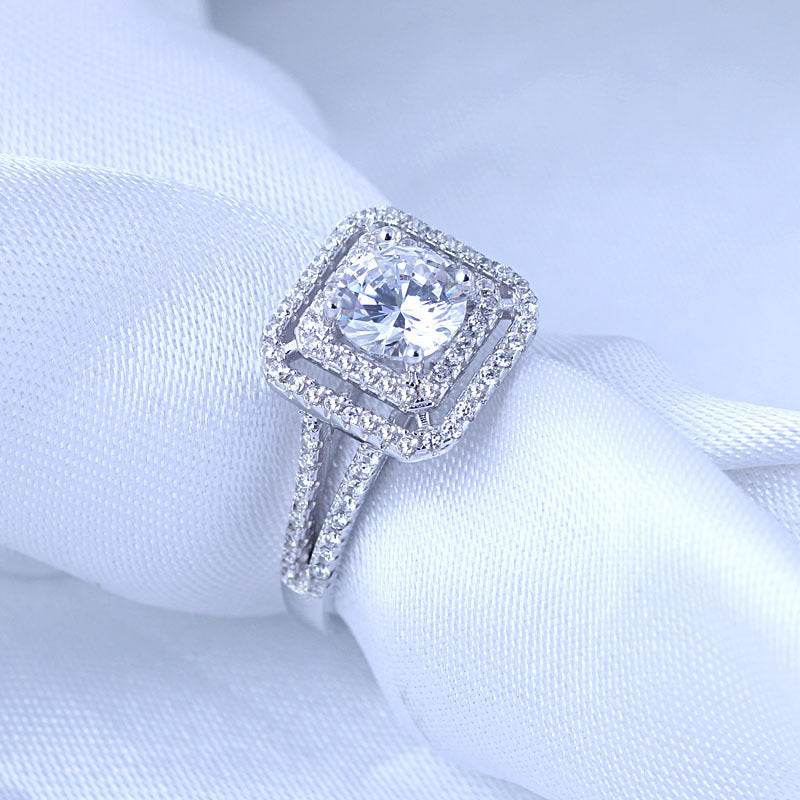 1 carat simulation diamond couple wedding ring - MYLUXURY LANE ENTERPRISE
