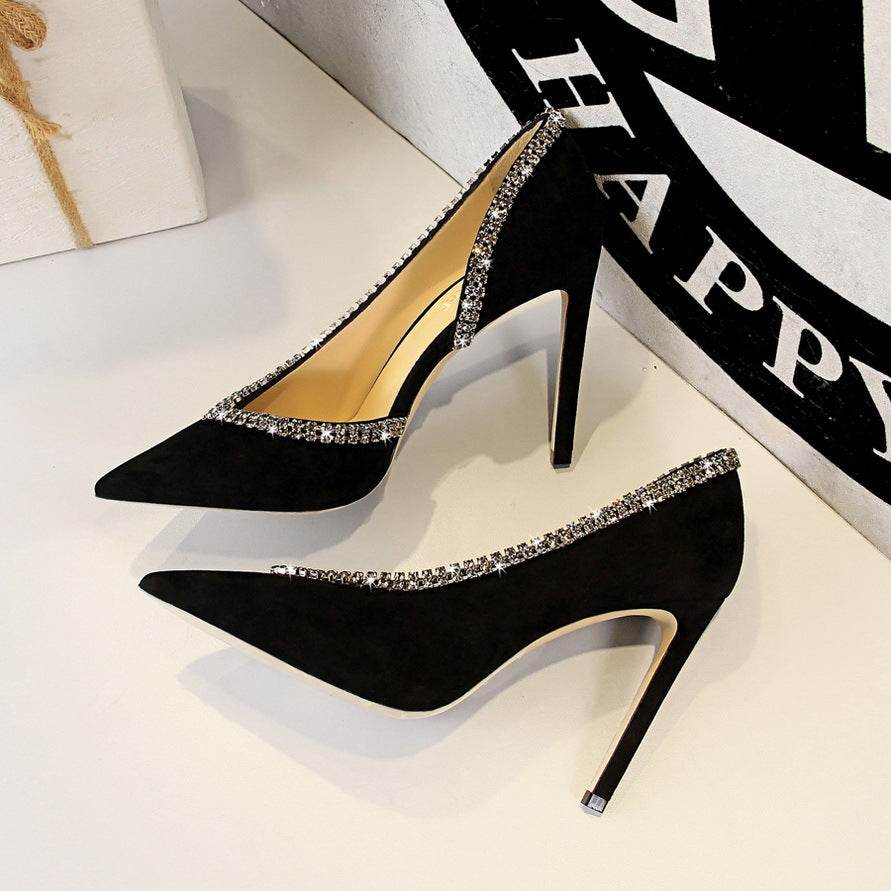 Suede hollow high heels - MYLUXURY LANE ENTERPRISE