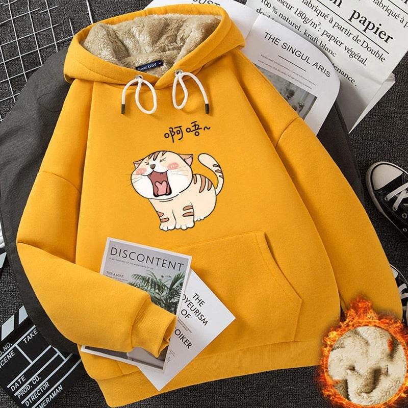Cashmere Hoodie Women's Fleece-lined Thickened - MYLUXURY LANE ENTERPRISE