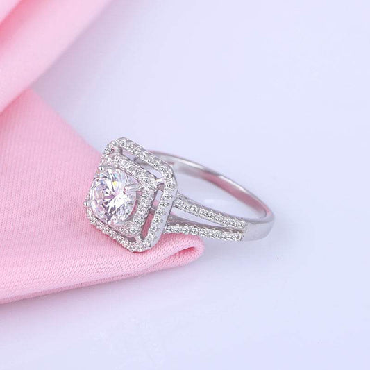 1 carat simulation diamond couple wedding ring - MYLUXURY LANE ENTERPRISE