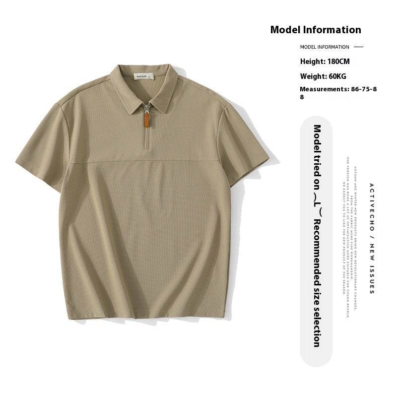Mesh Waffle Lapel Polo Shirt T-shirt - MYLUXURY LANE ENTERPRISE