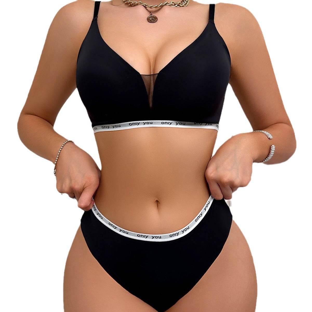 French Style Wireless Bra Set Women - MYLUXURY LANE ENTERPRISE