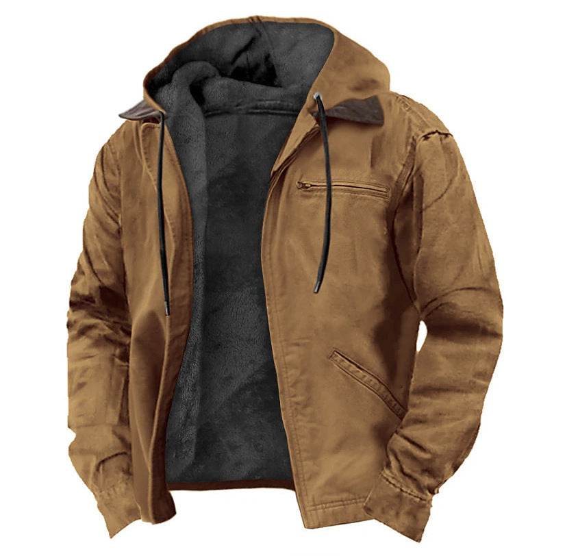 Multi-Color Digital Printing Hooded Sweater Brown Lining Cotton-padded Jacket - MYLUXURY LANE ENTERPRISE