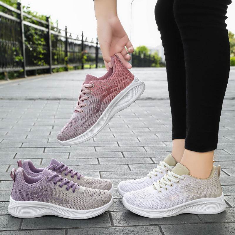 Soft Sole Sneakers Women's Breathable Flyknit - MYLUXURY LANE ENTERPRISE