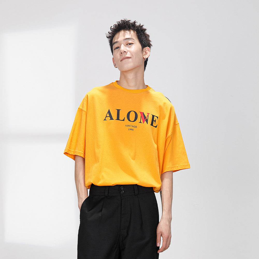 Letter printed round neck short sleeve - MYLUXURY LANE ENTERPRISE