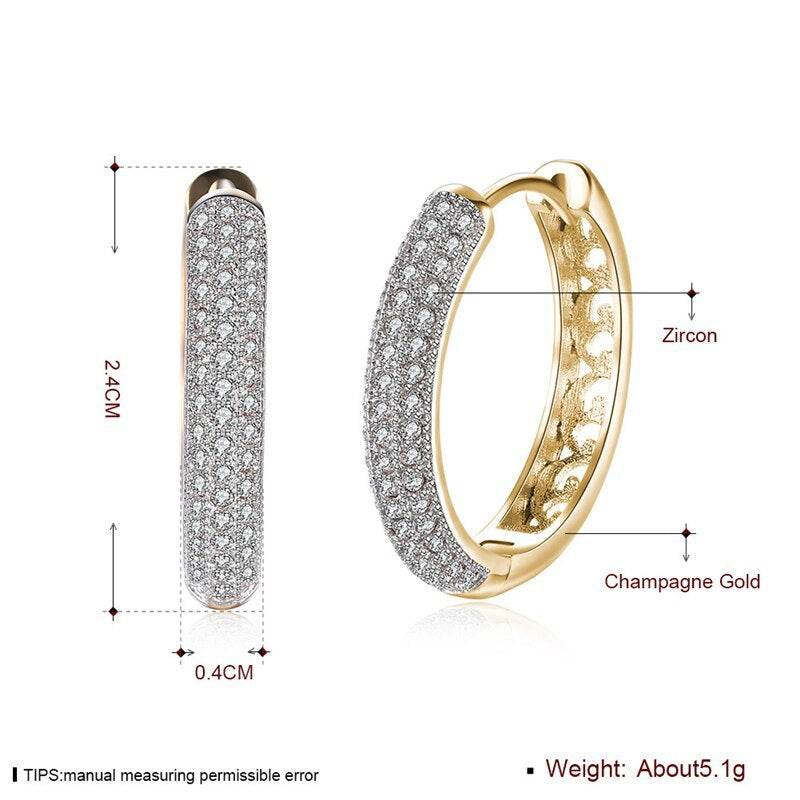 Lady K gold zircon earrings - MYLUXURY LANE ENTERPRISE