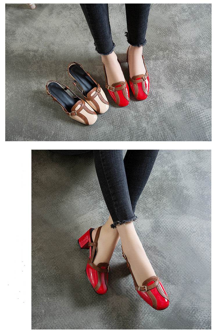 Retro trendy apricot women's shoes - MYLUXURY LANE ENTERPRISE