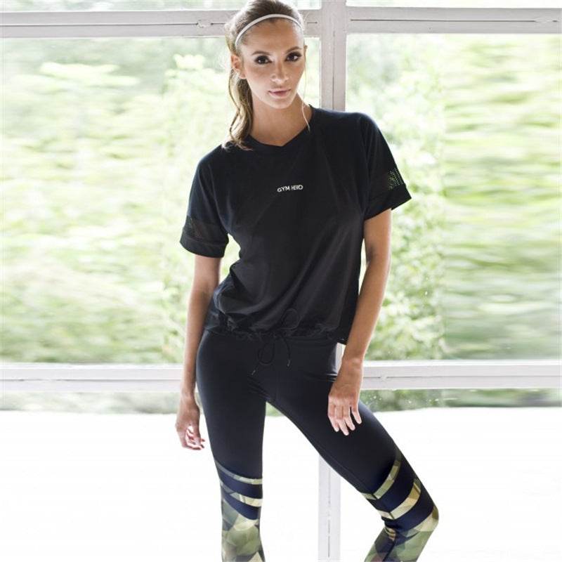 Camouflage printed stitching yoga pants - MYLUXURY LANE ENTERPRISE