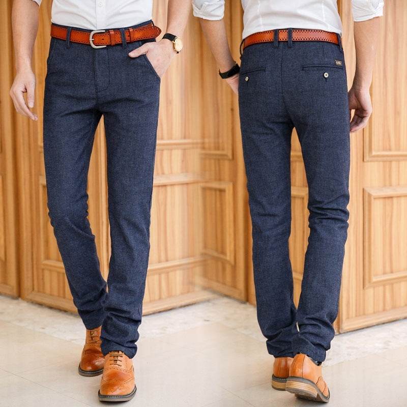 Men's Cotton And Linen Casual Pants Autumn New Business Long Pants - MYLUXURY LANE ENTERPRISE