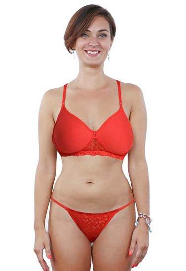 Sexy red padded bra thong set - MYLUXURY LANE ENTERPRISE
