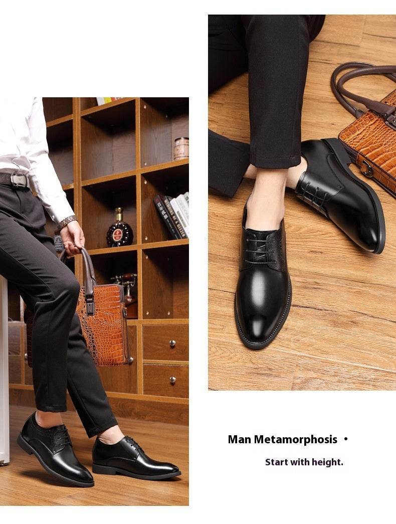 Business Formal Wear Leather Shoes Men's Pointed Casual Shoes - MYLUXURY LANE ENTERPRISE