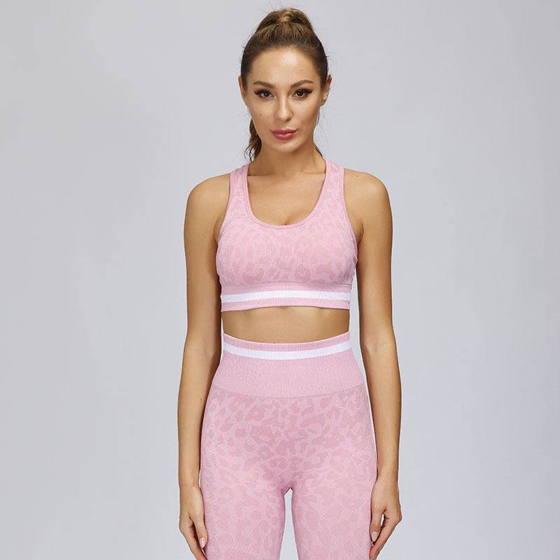 Yoga Clothes High Waist Seamless Trousers Tight Sports Bra Set Women - MYLUXURY LANE ENTERPRISE