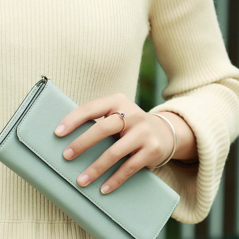 Japanese and Korean Light Jewelry Natural Crystal Tansang Stone Ring Women''s 925 Sterling Silver Retro Dan Ring - MYLUXURY LANE ENTERPRISE