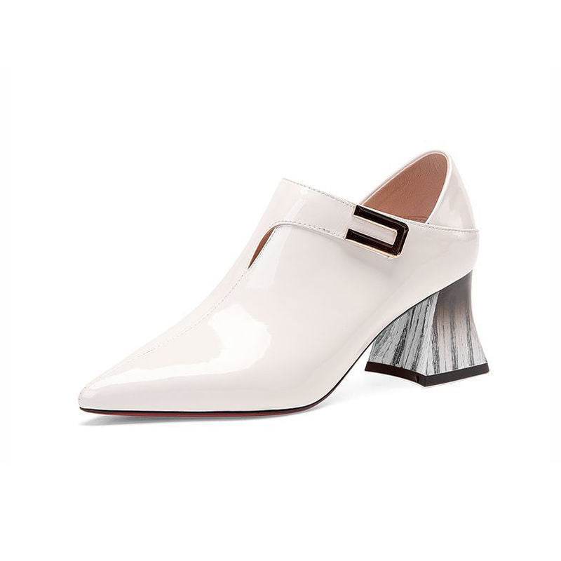 Pointed Patent Leather Single Shoes Women High Heels - MYLUXURY LANE ENTERPRISE