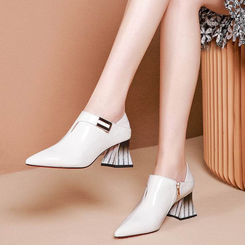 Pointed Patent Leather Single Shoes Women High Heels - MYLUXURY LANE ENTERPRISE