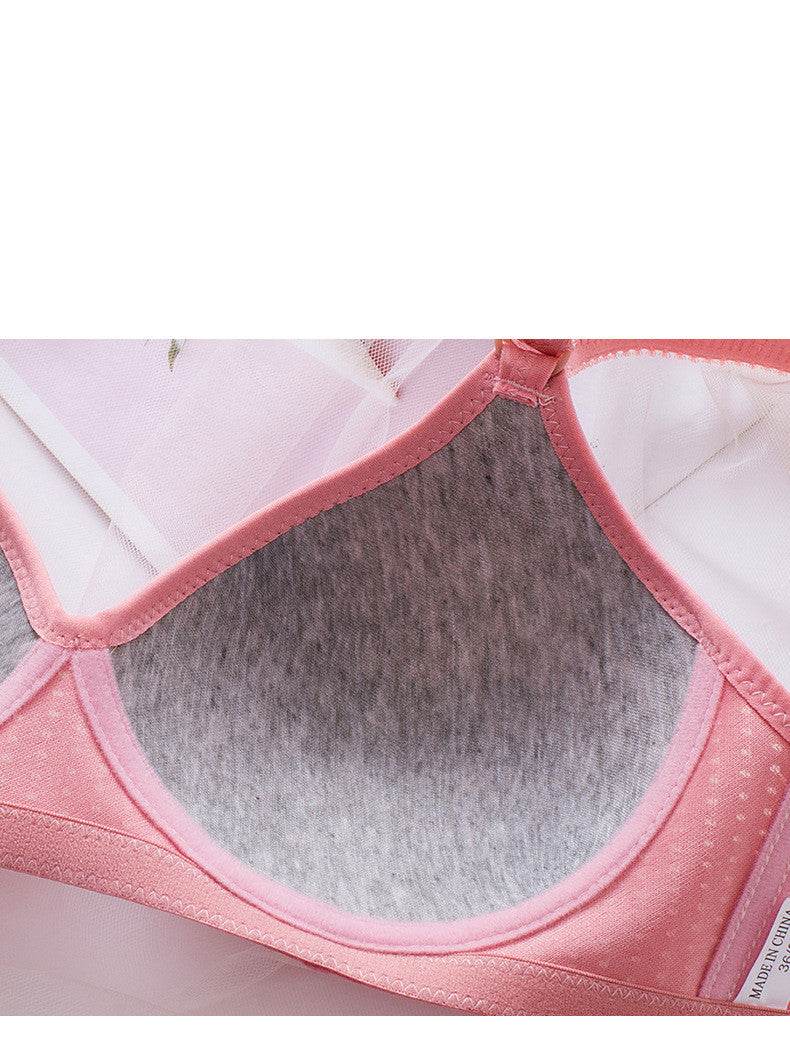 Natural Traditional Thin Mold Cup Green Women's Seamless Breathable Underwear Bra - MYLUXURY LANE ENTERPRISE