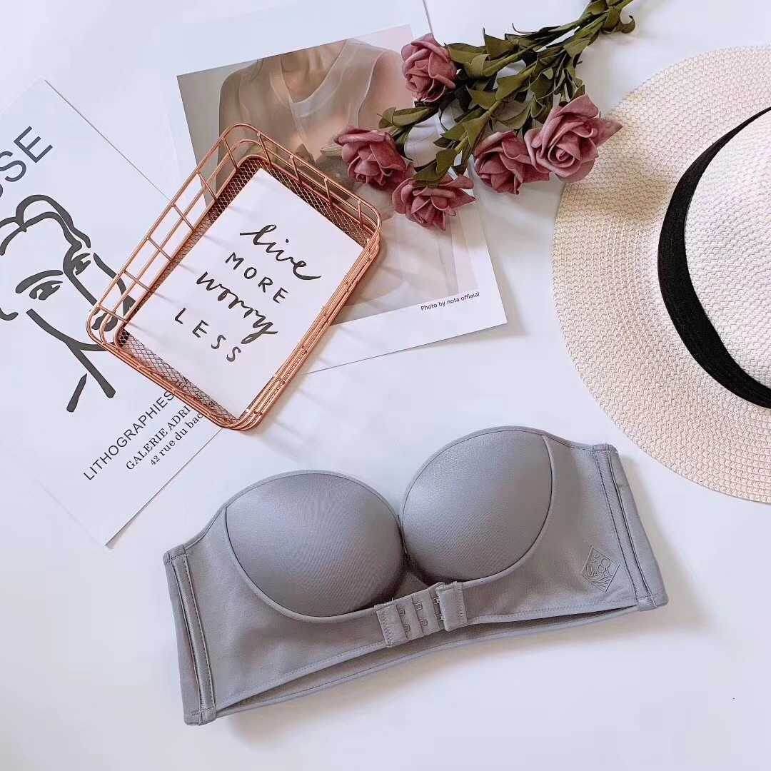 Anti-Glare One-Piece Bra Gathered Up Strapless Bra - MYLUXURY LANE ENTERPRISE