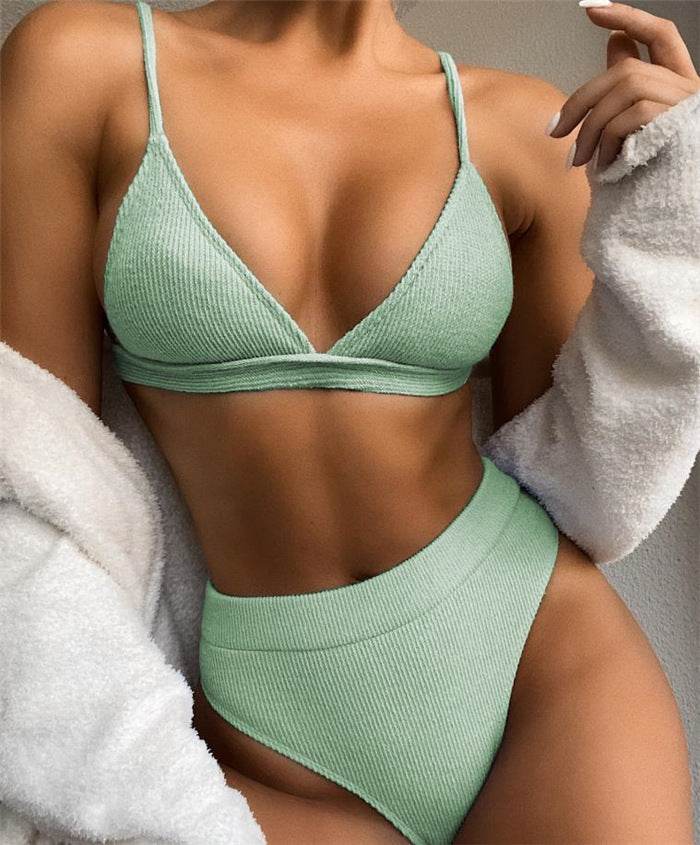 Simple Female Split Swimsuit Bikini - MYLUXURY LANE ENTERPRISE