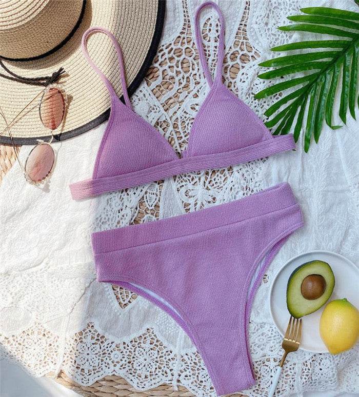 Simple Female Split Swimsuit Bikini - MYLUXURY LANE ENTERPRISE