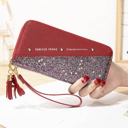 Stitching Color Tassel Wild Card Holder - MYLUXURY LANE ENTERPRISE