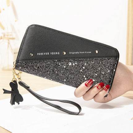 Stitching Color Tassel Wild Card Holder - MYLUXURY LANE ENTERPRISE