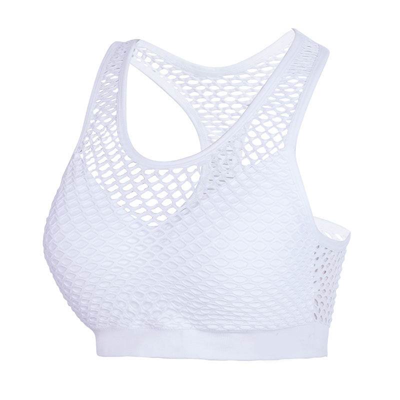 Mesh Hollow Hit Color Sports Fitness Bra - MYLUXURY LANE ENTERPRISE