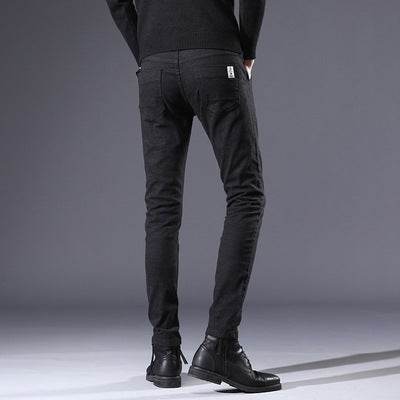 Fall Winter Men's Stretch Brushed Slim Fit Casual Trousers - MYLUXURY LANE ENTERPRISE
