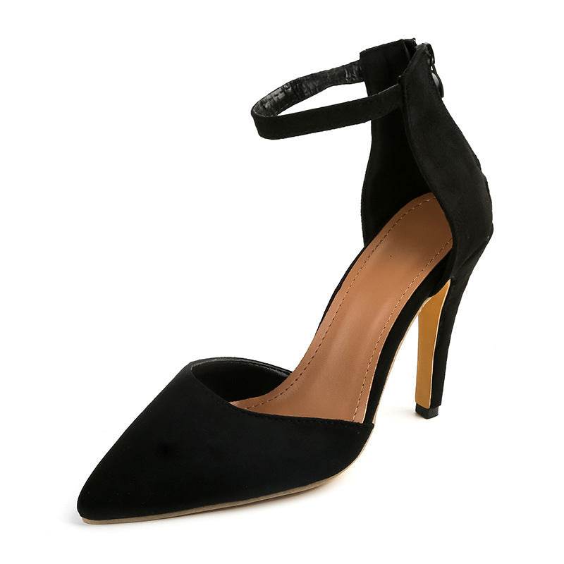 Stiletto High Heels Pointed Toe Women's Shoes Side Hollow - MYLUXURY LANE ENTERPRISE