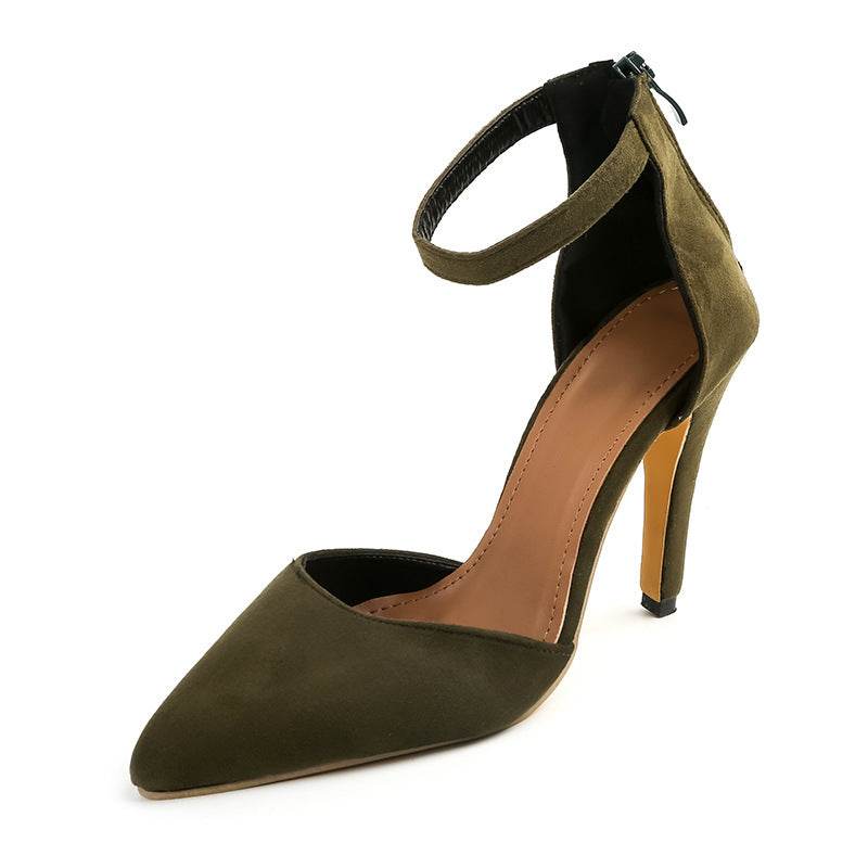 Stiletto High Heels Pointed Toe Women's Shoes Side Hollow - MYLUXURY LANE ENTERPRISE
