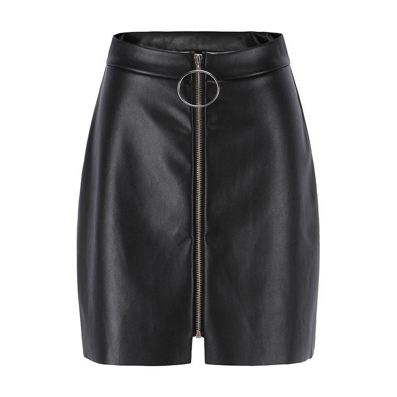 European And American Leather Skirt High Waist Skirt Women - MYLUXURY LANE ENTERPRISE