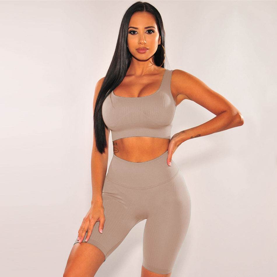 Fashionable Women's Vest Five-Point Pants Suit - MYLUXURY LANE ENTERPRISE