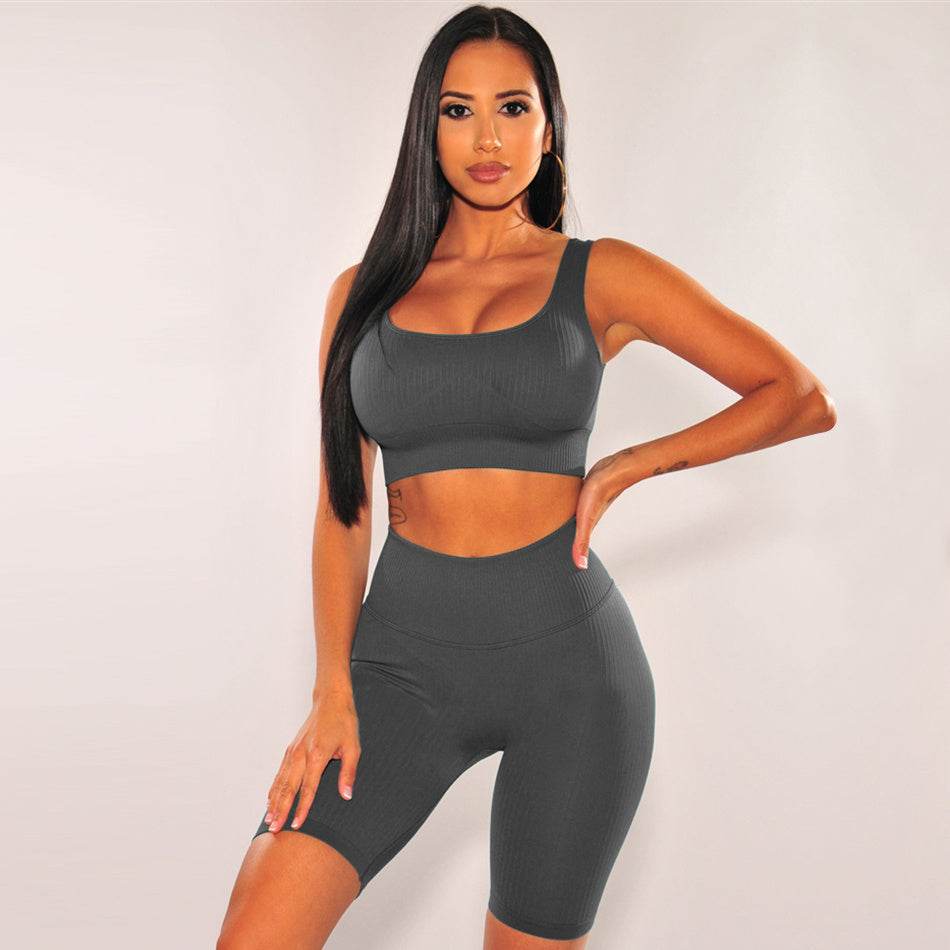 Fashionable Women's Vest Five-Point Pants Suit - MYLUXURY LANE ENTERPRISE