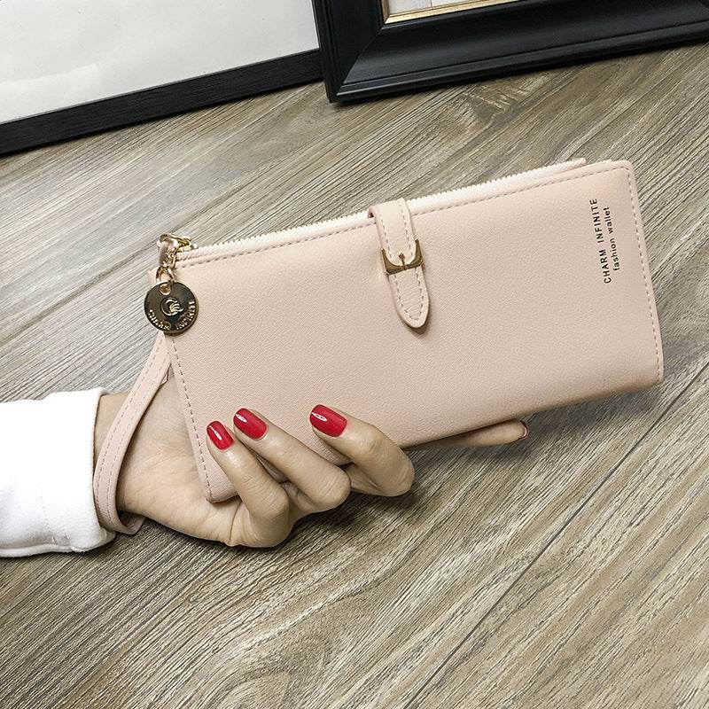 Women's Wallet With Zipper Buckle Korean Style Fashion Solid Color WLong Wallet Women - MYLUXURY LANE ENTERPRISE