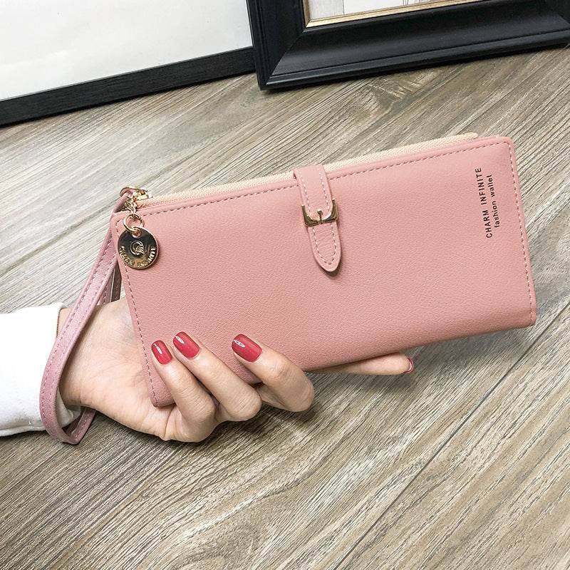 Women's Wallet With Zipper Buckle Korean Style Fashion Solid Color WLong Wallet Women - MYLUXURY LANE ENTERPRISE