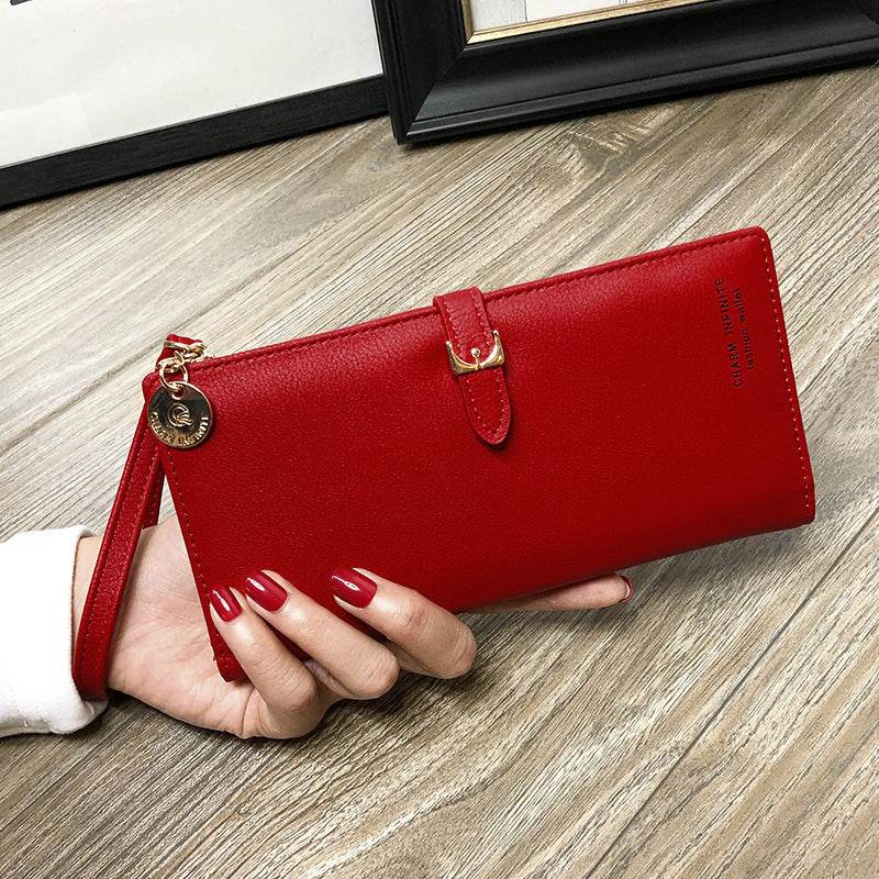 Women's Wallet With Zipper Buckle Korean Style Fashion Solid Color WLong Wallet Women - MYLUXURY LANE ENTERPRISE
