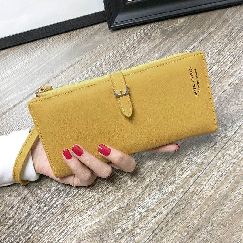 Women's Wallet With Zipper Buckle Korean Style Fashion Solid Color WLong Wallet Women - MYLUXURY LANE ENTERPRISE