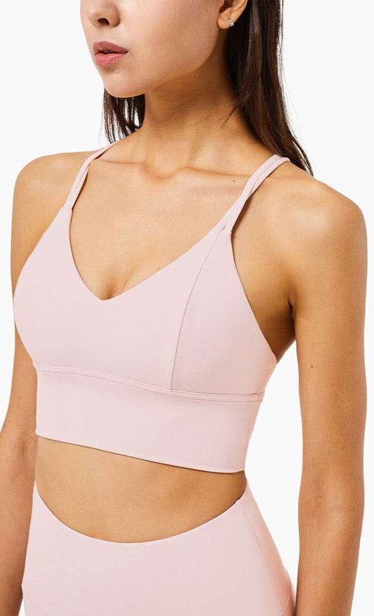 Lulu Cross Back Yoga Bra - MYLUXURY LANE ENTERPRISE