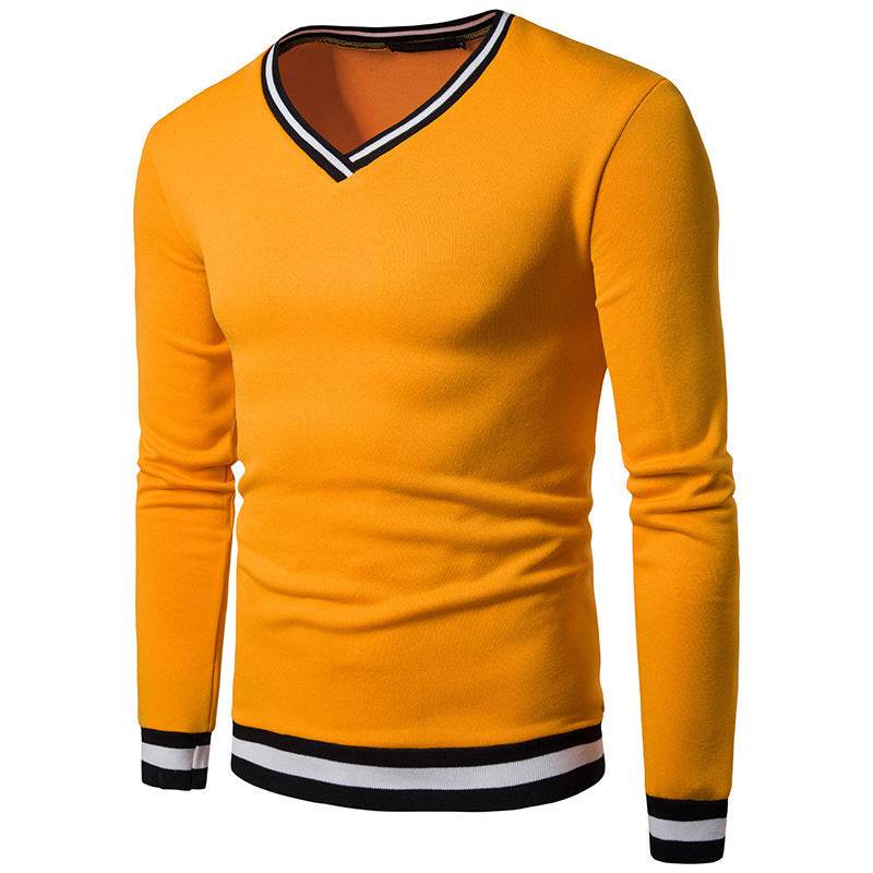 Men's Spring And Autumn Black And White Color Matching Luokou Casual Sweater - MYLUXURY LANE ENTERPRISE