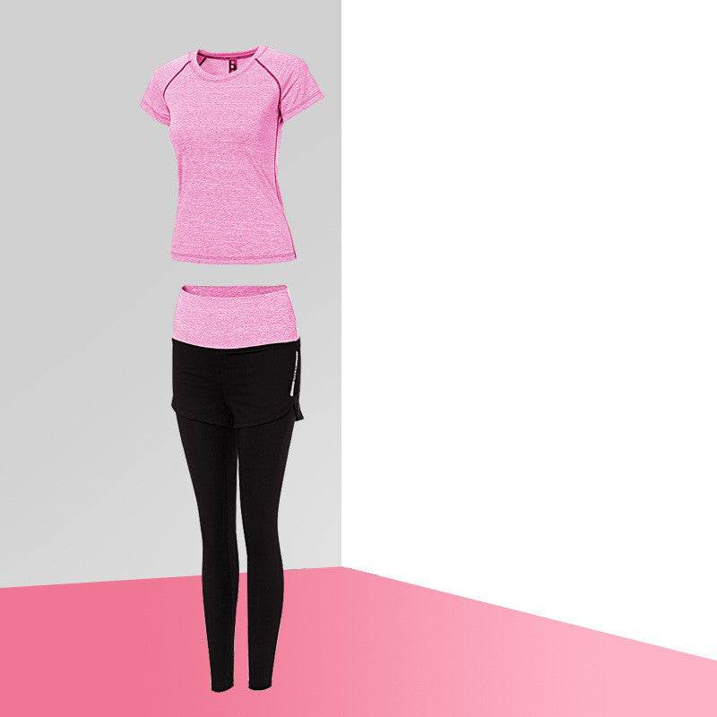 Yoga Clothing Fitness Clothing Leisure Sports Breathable Wicking Two-Piece Running Clothing - MYLUXURY LANE ENTERPRISE