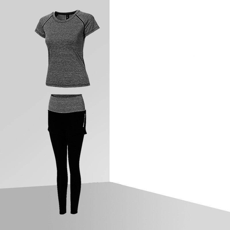 Yoga Clothing Fitness Clothing Leisure Sports Breathable Wicking Two-Piece Running Clothing - MYLUXURY LANE ENTERPRISE