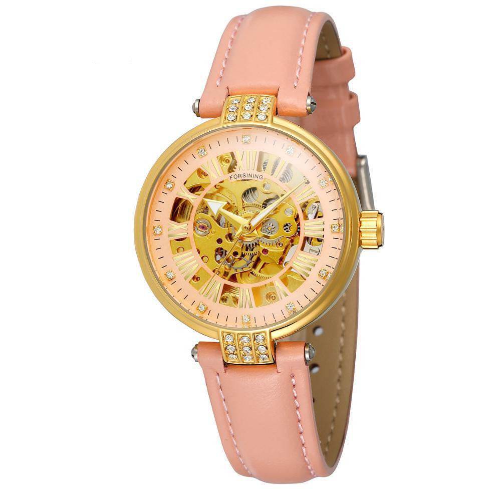 Ladies Fashion Casual Hollow Waterproof Automatic Mechanical Watch - MYLUXURY LANE ENTERPRISE